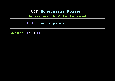 UCF Sequential Reader