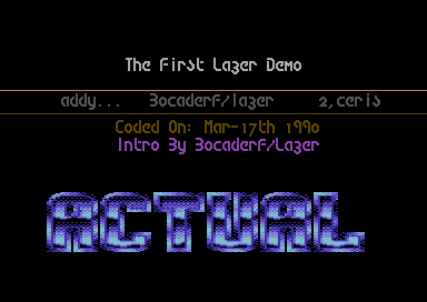 The First Lazer Demo