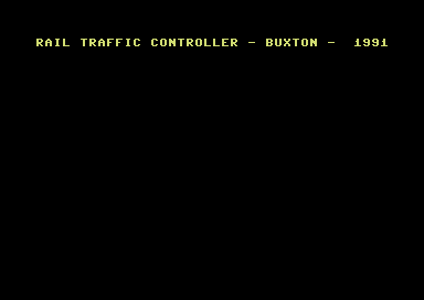 Rail Traffic Control Buxton 1991