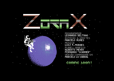 Zorax Intro Screen