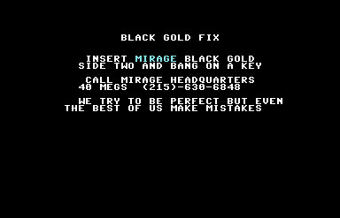 Black Gold Fix