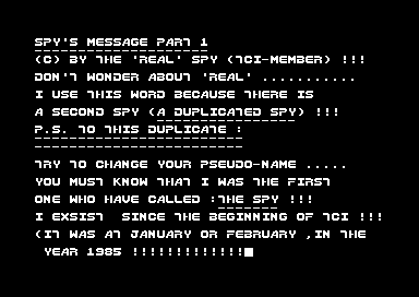 Spy's Message 1