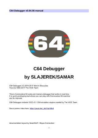 C64 Debugger V0.64.56 Manual