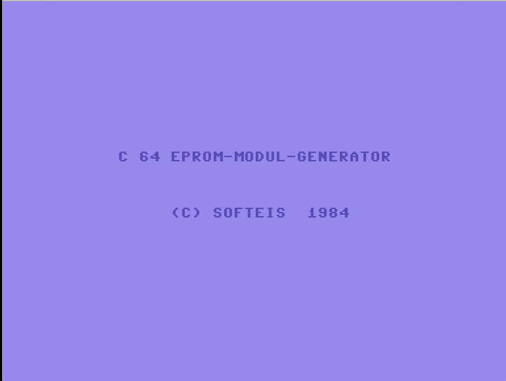C64 Eprom-Modul-Generator