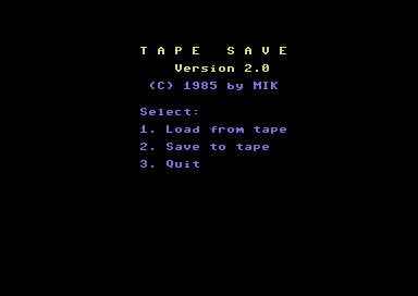 Tape Save V2.0