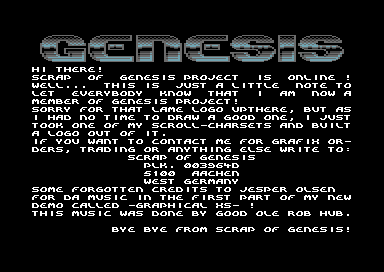Scrap -> Genesis