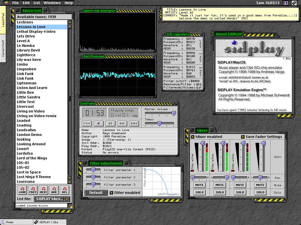 SIDPLAY/Mac V2.5
