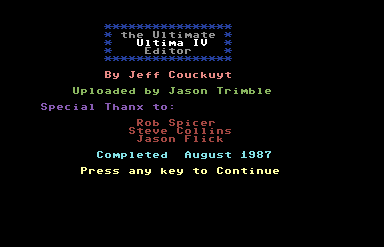 The Ultimate Ultima IV Editor