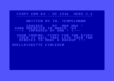 FCopy CBM 64 VC 1541 V2.1 [german]