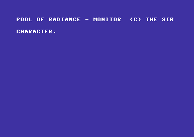 Pool of Radiance Character Editor