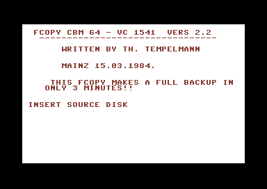 FCopy CBM 64 - VC 1541 V2.2 [english]