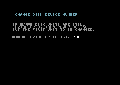 Change Disk Device Number