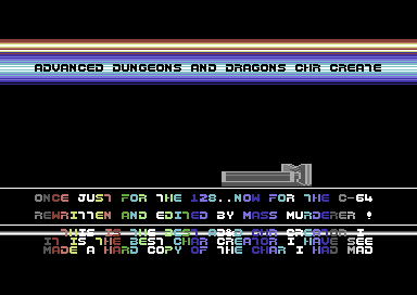 Advanced Dungeons and Dragons Character Editor