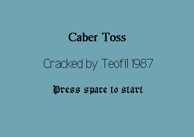 Caber Toss