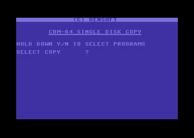 CBM-64 Single Disk Copy