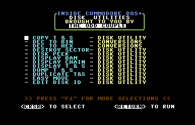 Inside Commodore DOS+ Disk Utilities