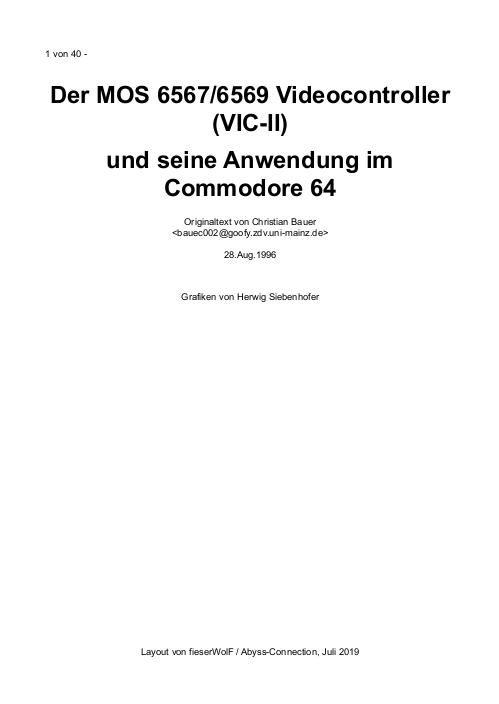 VIC2 Manual [german]