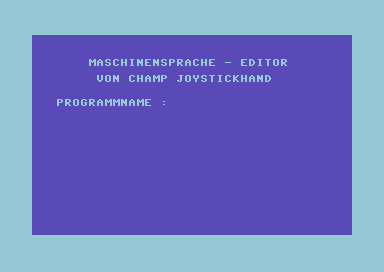 Maschinensprache - Editor