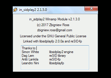 In Sidplay V2 2.2.0 Plugin for Winamp