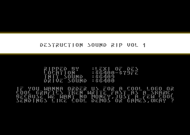 Destruction Sound Rip Vol 1