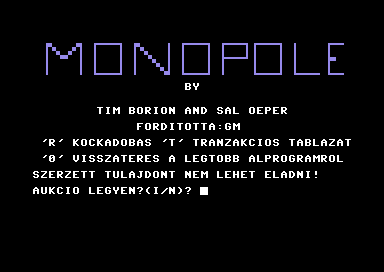 Monopole [hungarian]