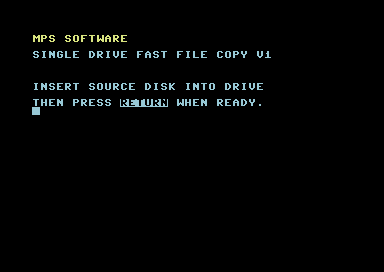 Single Drive Fast File Copy V1.0