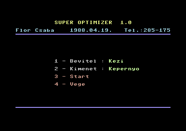Super Optimizer V1.0 [hungarian]