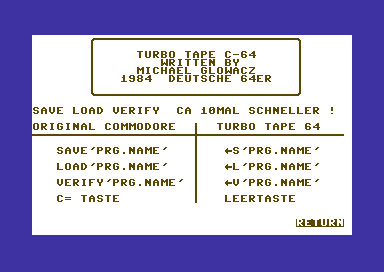 Turbo Tape C-64