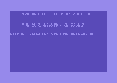 Synchro-Test Fuer Datasetten
