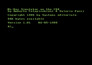MS-DOS Simulator V1.01