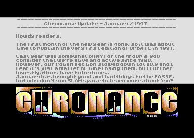 Chromance Update - January / 1997