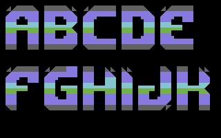 Huge PETSCII Font V2 (now with lowercase)