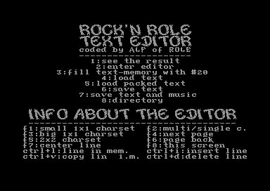 Rock'n Role Text Editor
