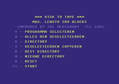 Disk to Tape [dutch]