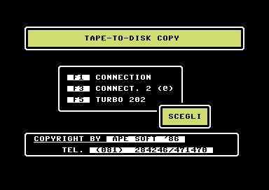Tape to Disk Copy [italian]