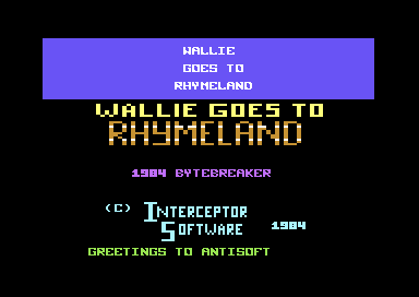 Wallie Goes to Rhymeland