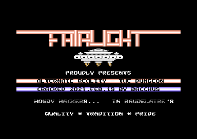 Fairlight Intro (Alternate Reality - The Dungeon)