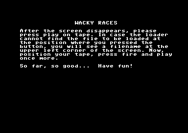 Wacky Races [tape]