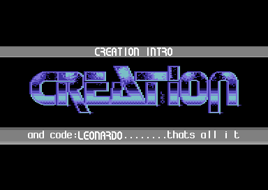 Creation Intro!