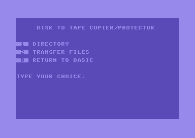 Disk to Tape Copier / Protector