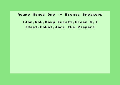Quake Minus One