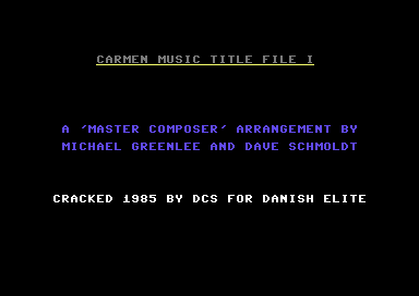 Carmen Music Title File I