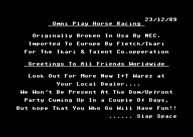 Omni-Play Horse Racing