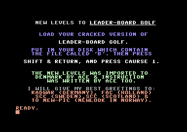 Leaderboard Golf New Levels