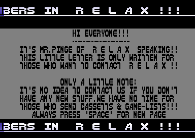 Contact Relax !!!