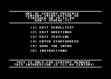 Century Intro Editor V8.0