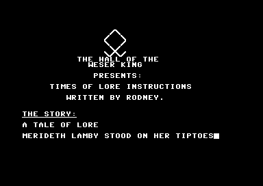 Times of Lore Instructions