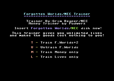 Forgotten Worlds Trainer [us version]