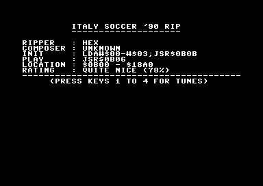 Italy Soccer '90 Rip
