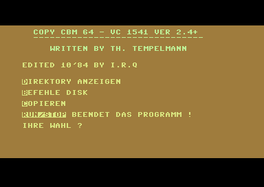 Copy CBM 64 - VC 1541 V2.4+ [german]